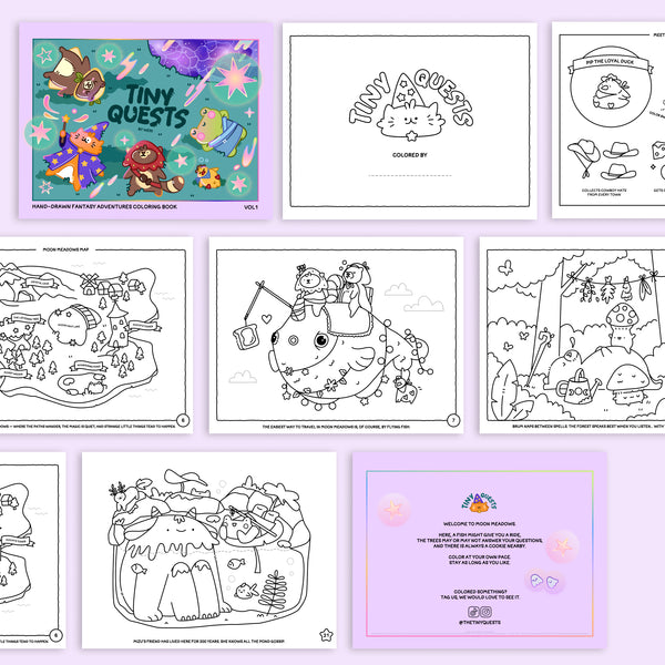 Digital Download - Tiny Quests full coloring book
